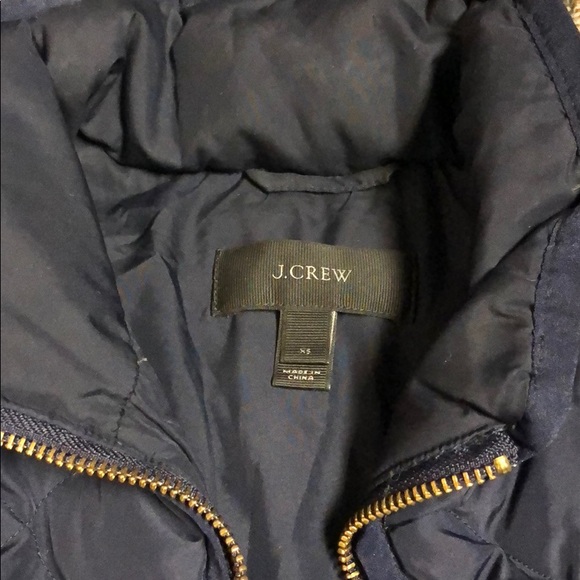 J.Crew Navy Quilted Puffer Vest - Picture 4 of 4